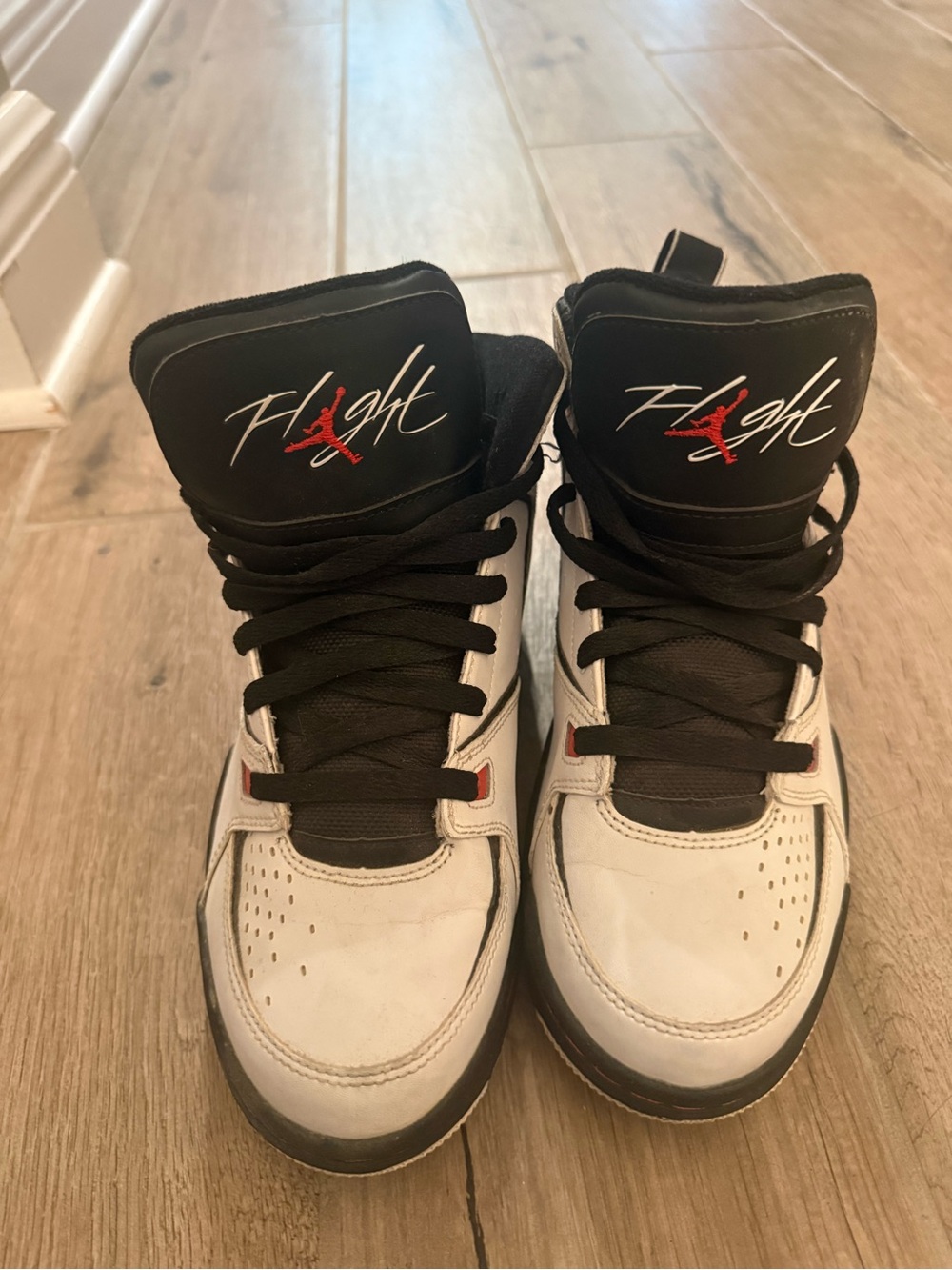 Jordan Black and White High-Top Sneakers